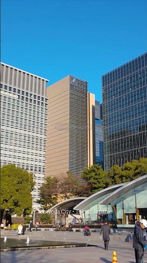 Tokyo Japan | Marunouchi Wadakura Scenic Fountain & City Views 4K 🇯🇵#travelshorts #japan #explore