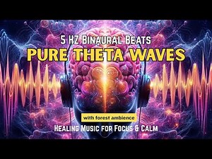 🧠 5Hz Theta Waves | Healing Music for Focus & Calm with Forest Ambience | 1 Hour #thetawaves