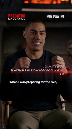 Predator on Instagram: "Yautja, a language for legends. Dimitrius Schuster-Koloamatangi is Dek in Predator: Badlands, now playing only in theaters. Get tickets now."
