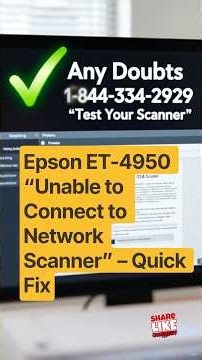 Epson ET-4950 “Unable to Connect to Network Scanner” – Quick Fix #epsonprinter #scannernotworking
