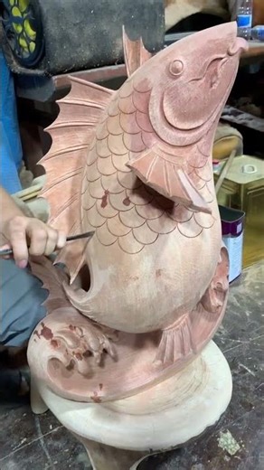 #KnowledgeSowingProject: Hand-carved carp scales, each cut a pattern,