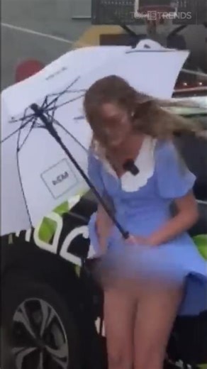 😳 She Wore the Wrong Dress on Live TV #funny #shorts #tv