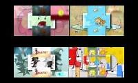 Mix of 4 videos from youtube : Scan Quadparison Object Vs My Talking Tom