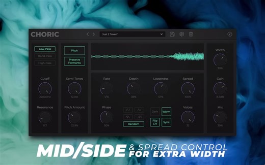NEW CHORUS PLUGIN _ Choric _ Plugin Demo _ VST3, AU, AUv3 & AAX