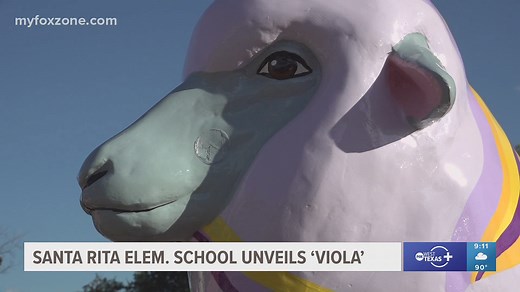 Newest sheep statue unveiled at Santa Rita Elementary School