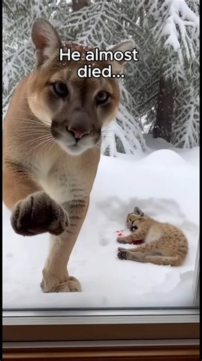 A dying cougar cub showed up at my glass door… #wildliferescue #animalrescue #animalstories
