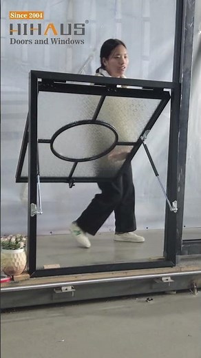 DIY Commercial Space with Gas Strut Casement Windows#shortvideo #shortsvideo #shorts #windows #diy