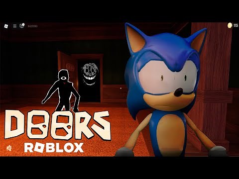 SONIC vs DOORS in Roblox ! Secret DOOR ?!