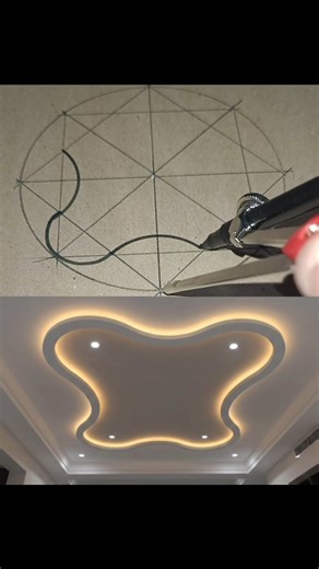 Javed Akhtar on Instagram: "Pop gypsum ceiling design marking best models #short #viralvideoシ #videoreelsシ #pop #gypsum"