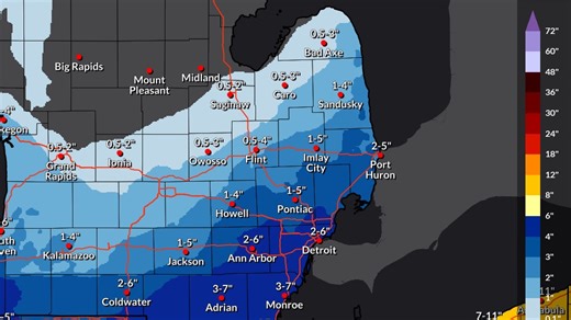 Michigan winter storm forecast updates: Snow arrives Sunday morning