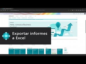 Exportar informes a Excel - Business Central wave 2
