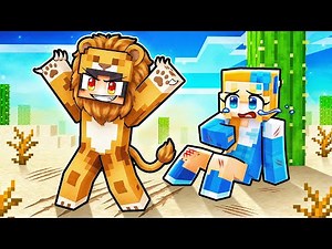Playing as a PROTECTIVE LION in Minecraft