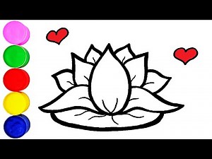 Seerose Zeichnen und Malen für Kinder
