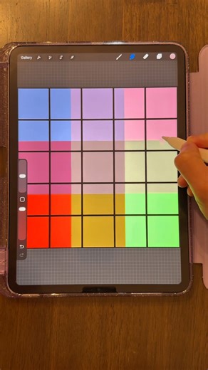 Creating new colors in procreate by mixing logos. #art #shorts #ipadart #colormixing #procreate #