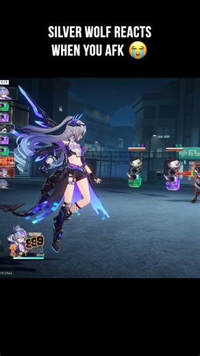 Silver Wolf reacts when you AFK 😭 #honkaistarrail