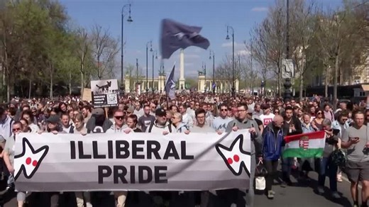 Protesting Hungarians mock Orbán's anti-LGBT moves, saying 'Let's all be the same'
