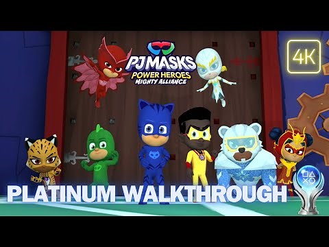 PJ MASKS POWER HEROES MIGHTY ALLIANCE 100% Platinum Walkthrough / Trophy & Achievement Guide