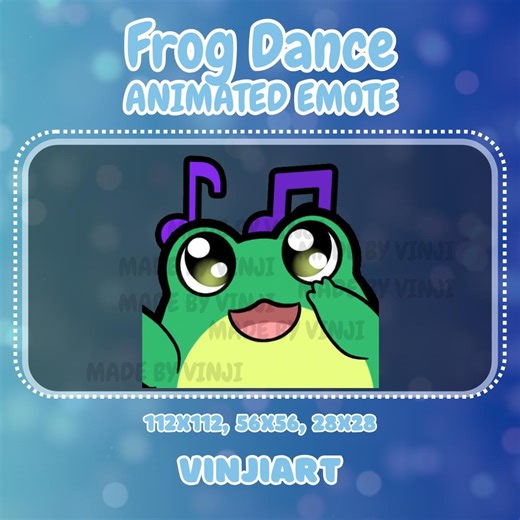 Animated Emote Frog Dance With Music Notes for Twitch, Discord, Youtube (digital Download) - Etsy