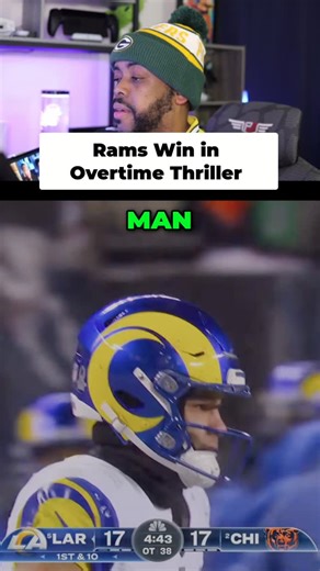 Red Dawg on Instagram: "Thickest pressure moment EVER! He dropped it! The Rams are going to the championship game with an overtime win! #NFL #Rams #Bears #OvertimeWin #SportsHighlights #BearDown #ExplorePage"
