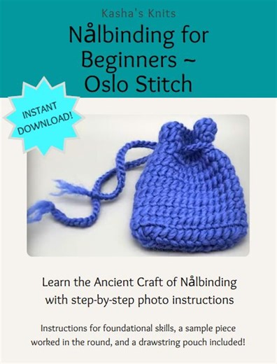 Beginner Nalbinding PDF Pattern | Oslo Stitch Tutorial | Ancient Fiber Craft Guide - Etsy