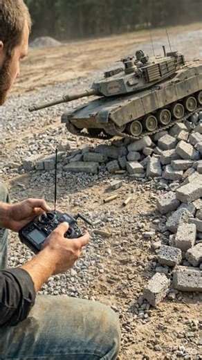 Realistic RC Tank Crushing Rocks Like a Real War Machine 💥