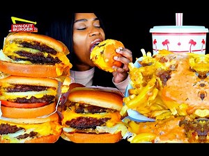 IN N OUT MUKBANG | CHEESE BURGER | ANIMAL STYLE FRIES EXTRA CHEESE 먹방 꿀벌 | ASMR EATING | ASMR FOOD