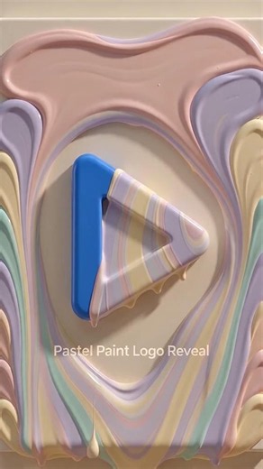 Pastel Paint Logo Reveal | Soft Brushstroke Branding #shorts