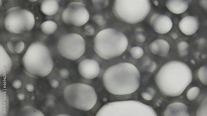 Stunning Physical processes of the microworld. Cellular structure under a microscope. Repulsive and attractive forces, surface tension