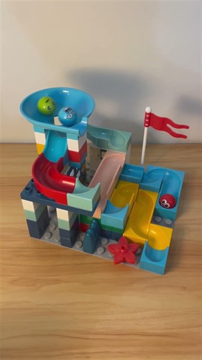 Marble Run ASMR 04 06e 🔴🔵🟡 #marblerun #asmr #marblerace