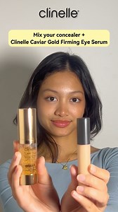 Under-eye creasing? This is the concealer hack you need to try! Mix your concealer with Clinelle Caviar Gold Firming Eye Serum for a smoother finish and brighter eyes. Try it for yourself and see the difference. #ClinelleMalaysia #ClinelleCaviar #AntiAgingIngredients #LuxurySkincareMY #ClinelleBeauty #BeautyHacks | CLINELLE