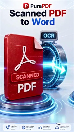Convert scanned PDF to Word online free with OCR #pdftools #pdfconvert #pdftoword