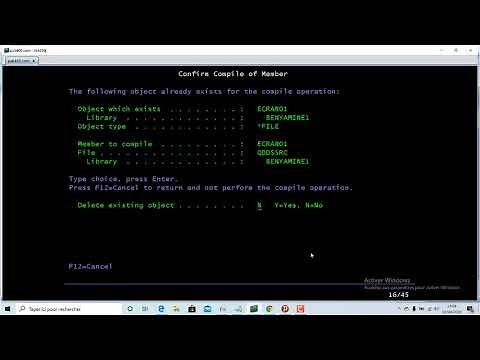 FORMATION AS400 09 Fichier DSPF SDA COBOL