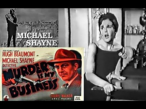 Hugh Beaumont, Sue Randall (Miss Landers) in Michael Shayne shows