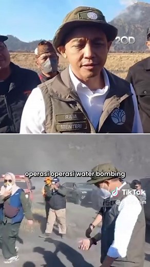 Menteri Kehutanan Pantau Kebakaran Hutan di Gunung Bromo
