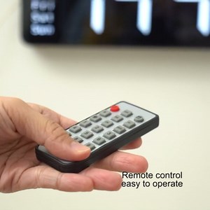 Large Digital Wall Clock,16 Inch Digital Wall Clock with Time Date Temp Week,Timer,12/24Hr, Auto-Dimming,LED Wall Clock with Remote for Living Room/Classroom/Gym/Church/Store/Garage