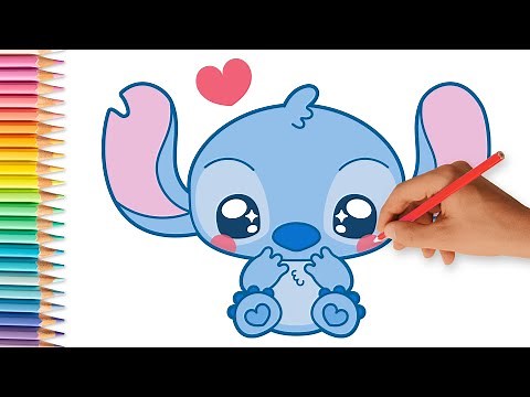 How To Draw Stitch Kawaii Step by Step