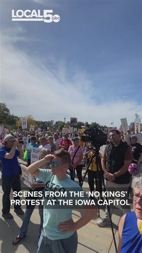 Scenes from the 'No Kings’ protest at the Iowa capitol