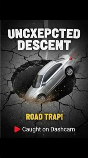 "Caught on Camera: Road Sinkhole Swallows a Moving Car"car accident, sinkhole accident