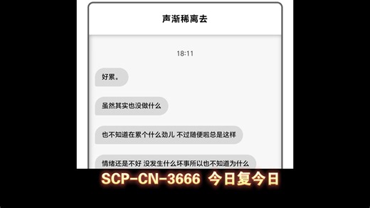 SCP-CN-3666 今日复今日
