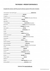 THE PASSIVE - PRESENT CONTINUOUS 1