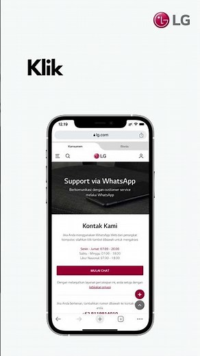 Menghubungi LG Customer Service Melalui WhatsApp