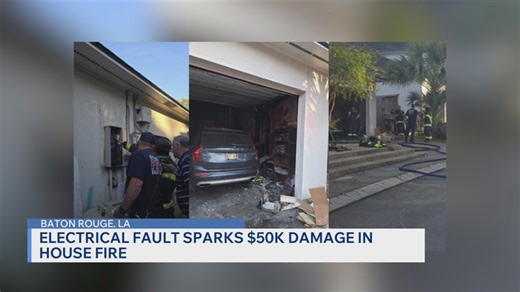 Electrical fault sparks $50K damage in Baton Rouge house fire