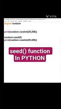 seed() function in python #pythoncbse #cbsepython #pythontutorial #pythonforbeginners #pythonseed