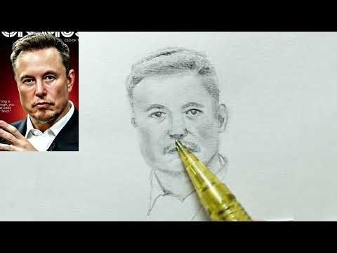 Elon Musk Portrait Drawing | Loomis Method (Pencil)
