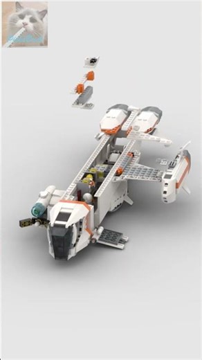 LEGO® Brick Scout Ship custom speedbuild animation short