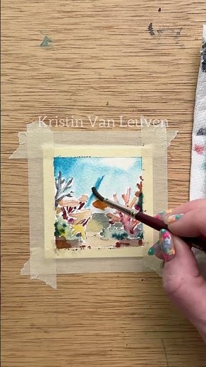 “Under the sea” for tiny watercolor painting 52!