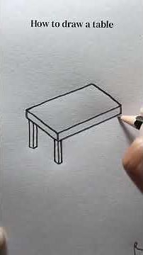 How to Draw a Table Step by Step | Easy Drawing Tutorial for Beginners 🎨🪑✏️