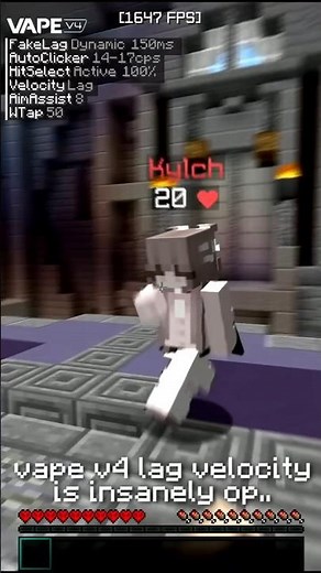 how to take zero knockback in minecraft pvp (lag velocity) #minecraft #hypixel #bedwars