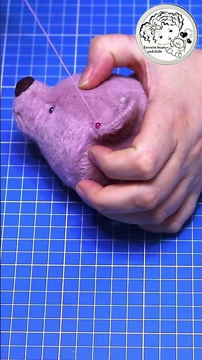 How to Sew Teddy Bear Ears onto the Head 🧸 | Pro Masterclass #shorts #teddybear #sewing #handmade