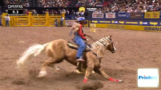 138K views · 5.3K reactions | First-time Wrangler National Finals Rodeo qualifier Tricia Aldridge riding all-time leading barrel racing stallion Adios Pantalones win Round Eight of the NFR with a 13.64, for $36,668. Footage courtesy PRCA #WranglerNFR #barrelhorsenews | Barrel Horse News | Facebook